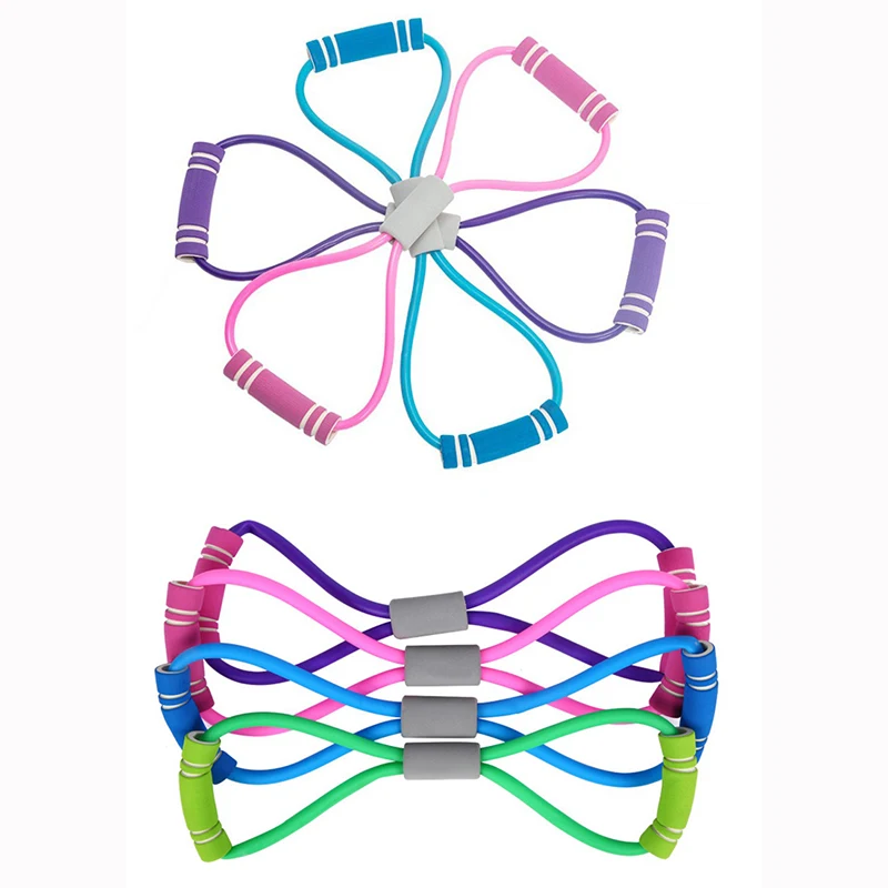 8 форм резистивные ленты эластичное натяжение прочная веревка грудь расширитель