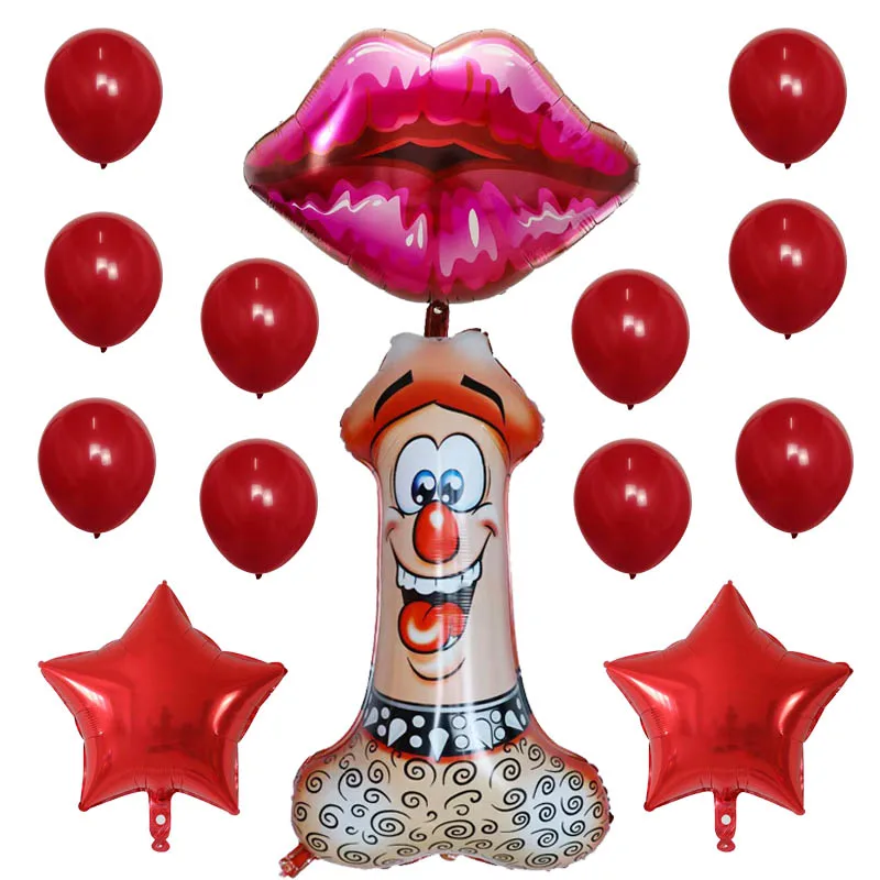14 шт. большая форма губ надувной шар из алюминиевой фольги надувной пенис грудь баллоны девичник LiGlobos девичник для взрослых вечерние принадлежности - Цвет: Насыщенный сапфировый
