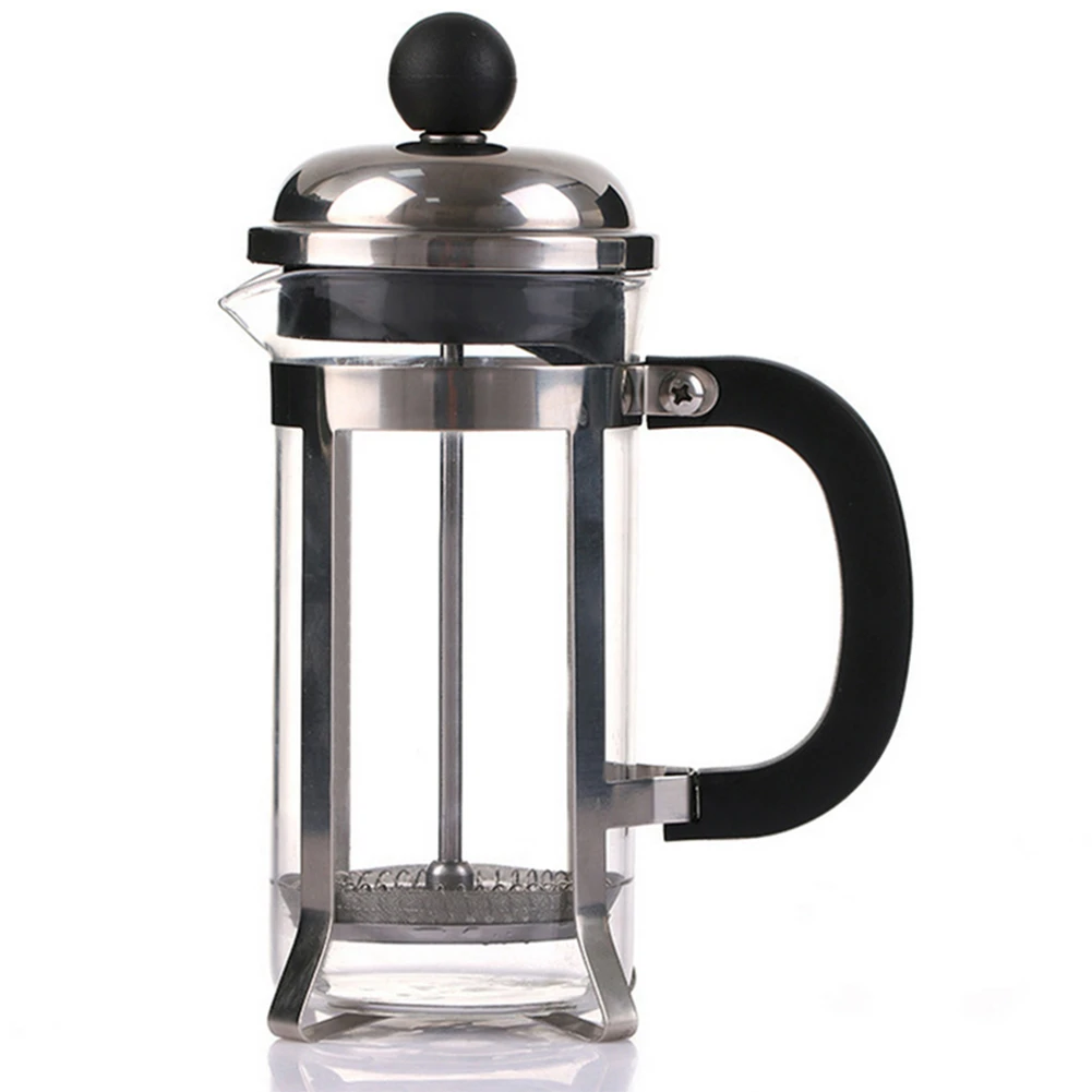 French Press Coffee Maker Tea Maker Cafetiere Stainless Steel Filter Glass 24oz 