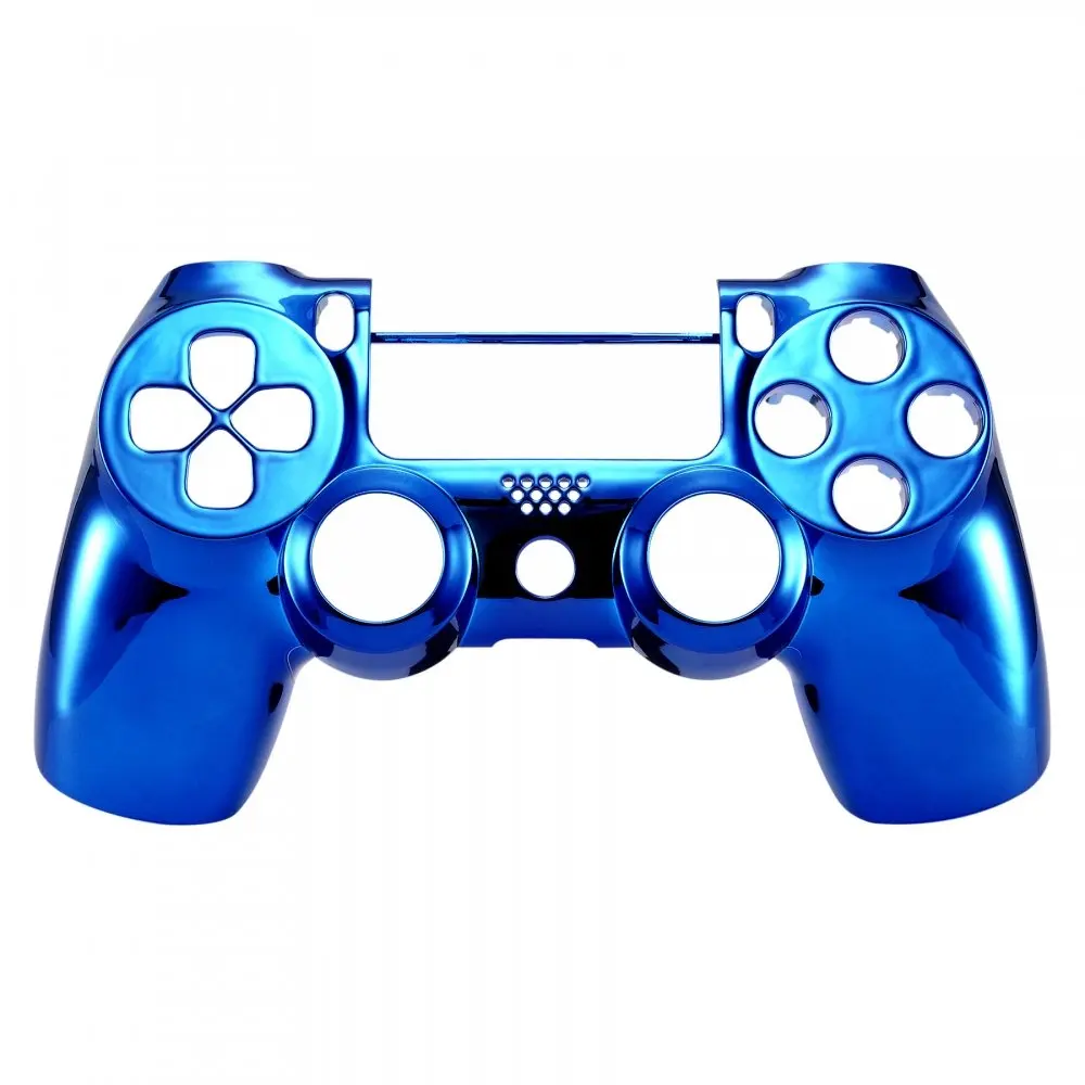 Blue Хром Edition спереди Корпус Оболочка Чехол, запасных частей для Playstation 4 PS4 тонкий PS4 Pro JDM-040 JDM-030 JDS-030 контроллер - Цвет: Blue