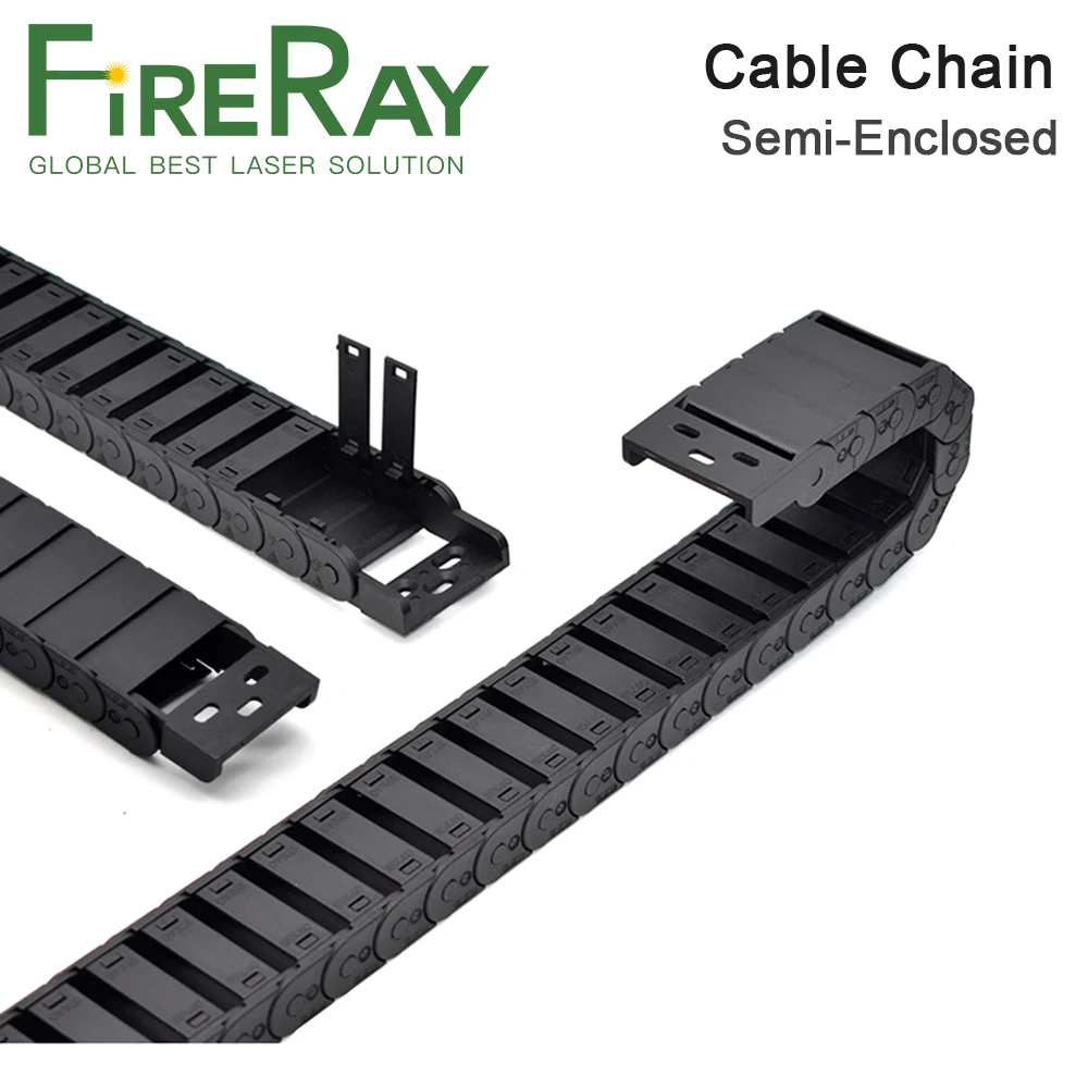 สายเคเบิลแบบกึ่งปิด 1 เมตร ขนาด 15*20 30 40 50 มม. สำหรับส่งสายไฟ วัสดุพลาสติก ใช้สำหรับเครื่องพิมพ์ 3 มิติ และเครื่องแกะสลัก CNC 1