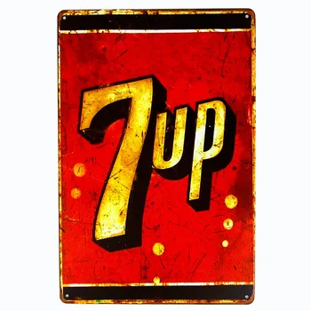 

TIN SIGN 7-up Rustic Soda Logo Metal Decor Wall Art Store Man Cave