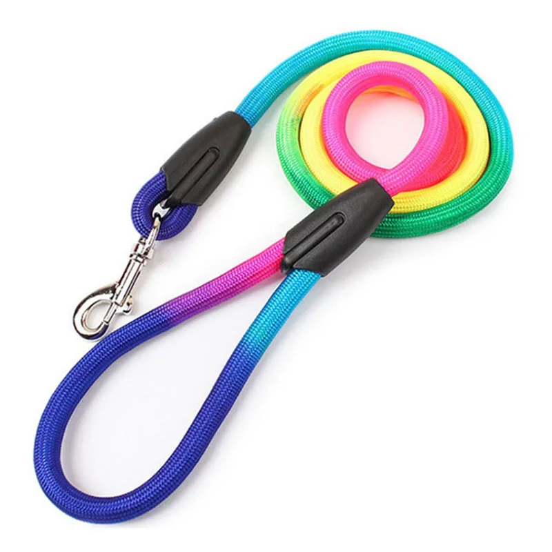 Belt-Rope Leash Harness-Collar Dogs Rainbow-1.2m Durable Pet-Dog Nylon Walking-Training