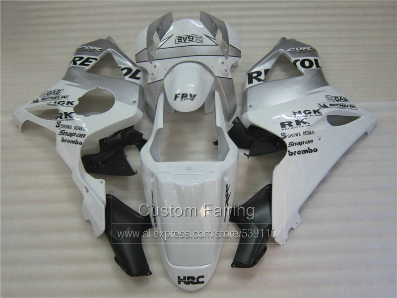 Высокое качество мотоцикл обтекатель комплект для Honda cbr 954rr 2003 2002 белый серебряный Обтекатели набор CBR954RR 02 03 GS27