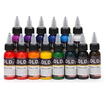 

14 Colors Tattoo Inks Pigment Set Base color Ink Permanent Makeup Artist Black Body Paint Art for
