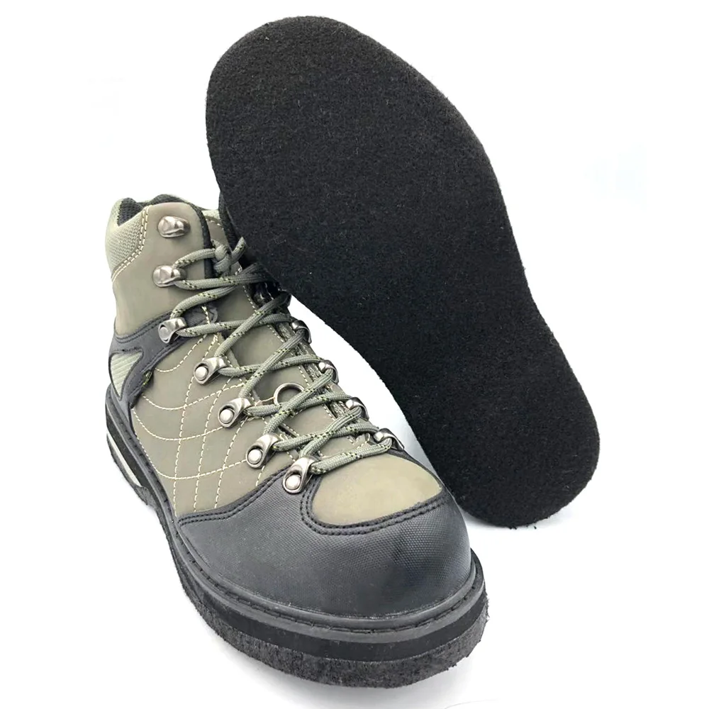 

Mens Wading Boots Felt Outsole Fishing Shoes Non Slip Fishing Boots for Men Fly Fishing Waders