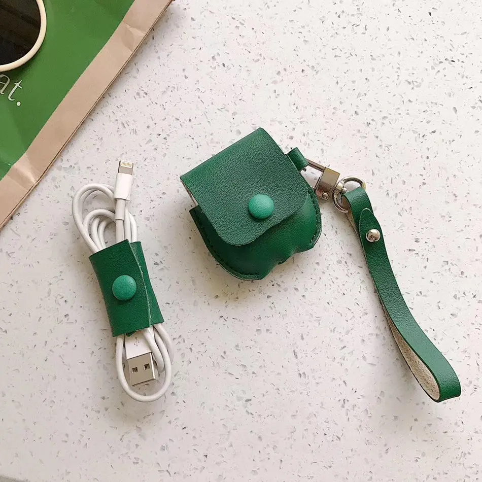 Чехол для AirPods милый мультяшный слон кожухи головных телефонов для Apple Airpods 2 забавные аксессуары защитный чехол с кольцом на палец - Цвет: Green