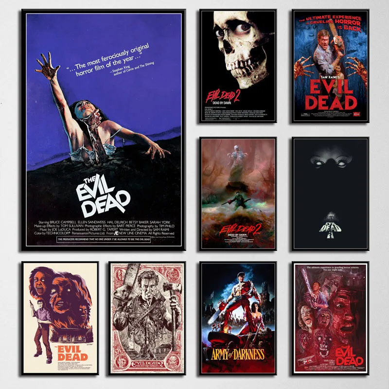 The Evil Dead Классический ужас фильм рисунок на холсте постеры и принты стене