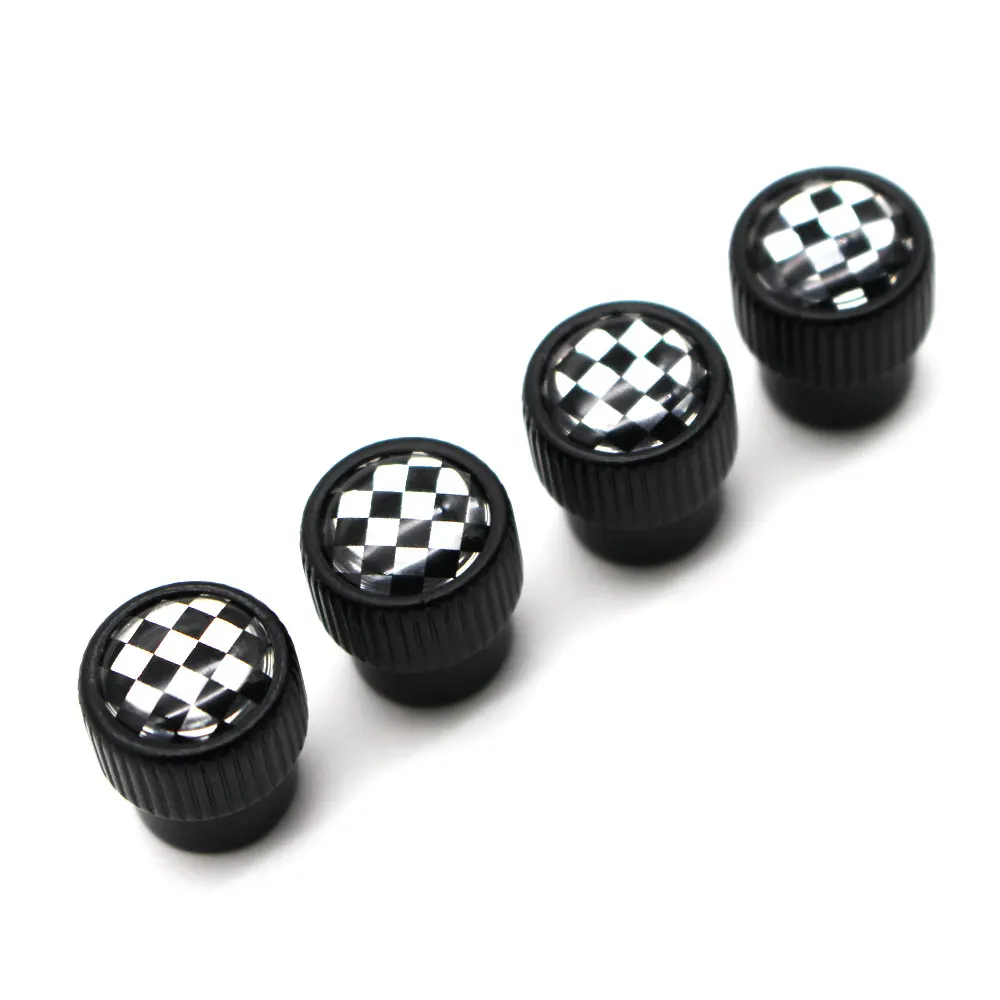 4 шт./компл. сплав цинка черный с белым стиль крышка на стержень клапана шины