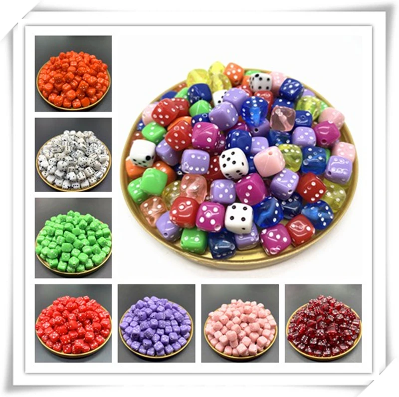 8mm 30pcs/lot 6 Sided Portable Drinking Dice Acrylic Round Corner Board