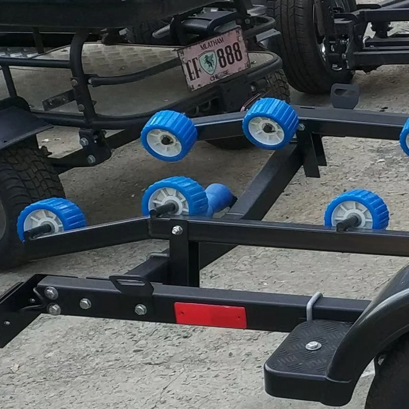 EgoTrailer BOAT TRAILER WOBBLE ROLLERS. kits 5" BLUE RIBBED 18mm Bore. Soft Wobble Roller