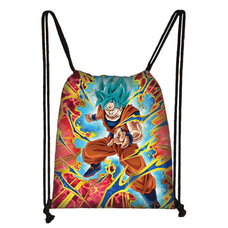Аниме dragon ball drawstring сумка Goku Saiyan холщовый рюкзак подростковый рюкзак для мальчиков сумки для хранения - Цвет: SKD-QLZ8