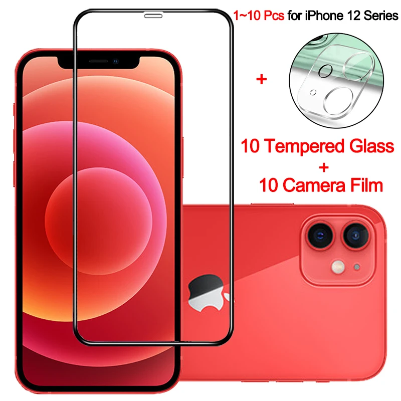 1~10 шт стекло для iphone12 pro защитное очки айфон 12 про макс айфон12 мини 12про пленка