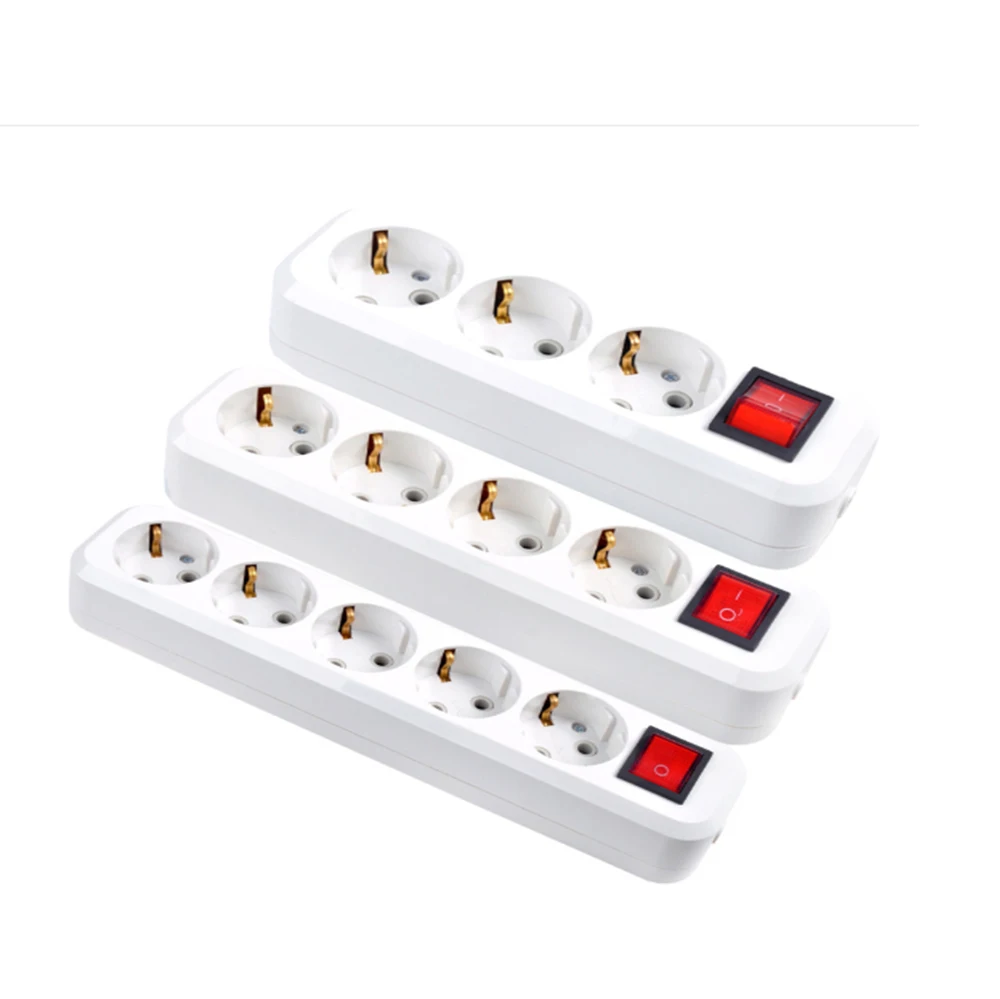 Liprety штепсельная вилка европейского стандарта 3/4/5 AC Мощность 250V 10A Мощность полосы ЕС штекер розетка удлинителя Мощность полосы адаптер 1,5 м кабель-удлинитель