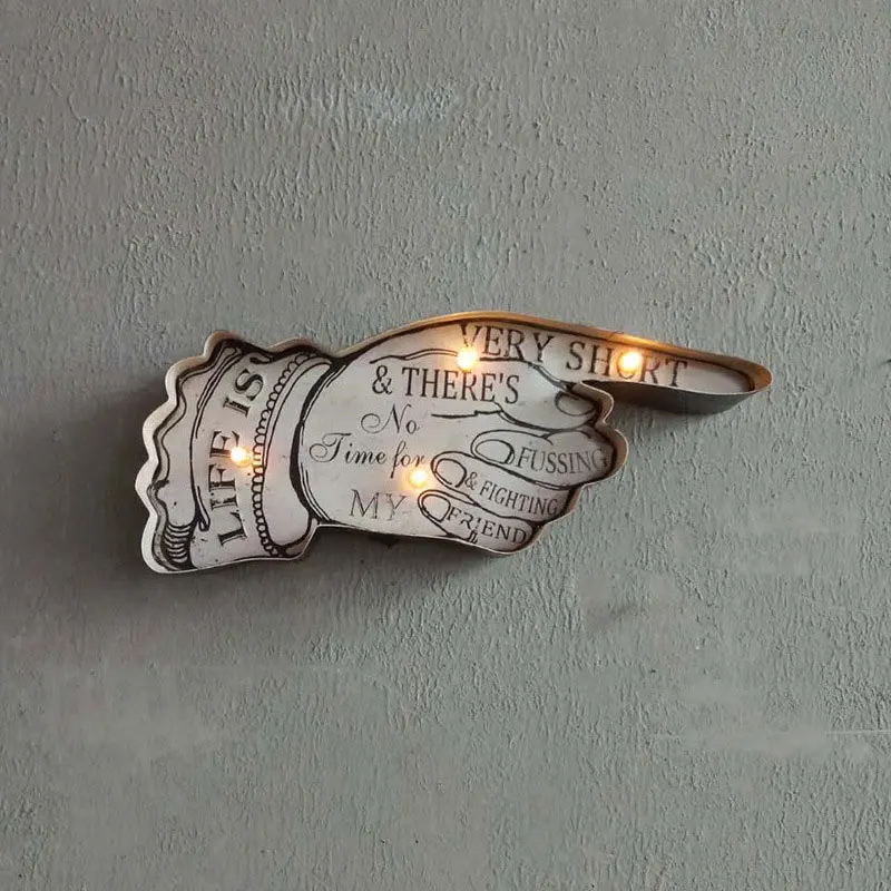 Американский Ретро светодиодный подвесной светильник на стену неоновая вывеска украшение индивидуальность
