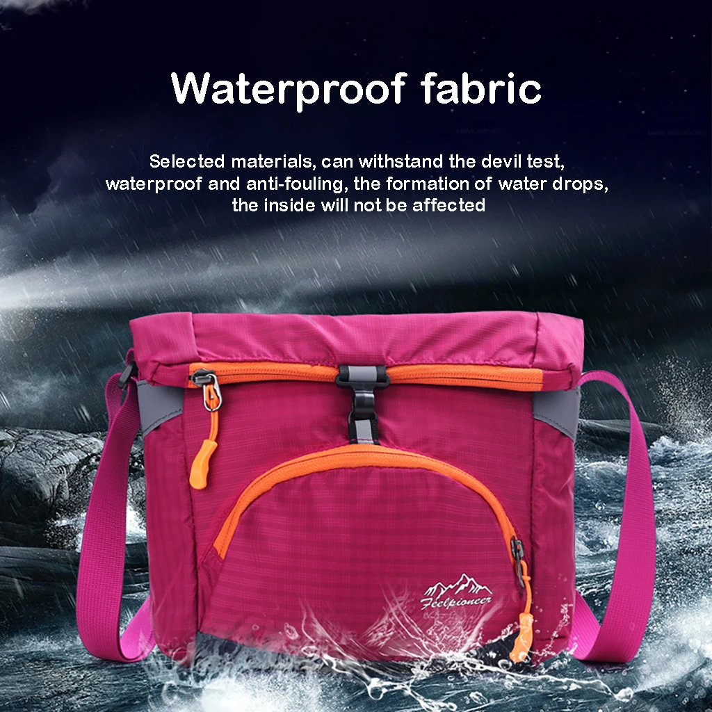Unisex fashion outdoor folding water repellent nylon bag Fold  Zipper Water Repellent School Rucksack Shoulder Bag Coin Bag 820