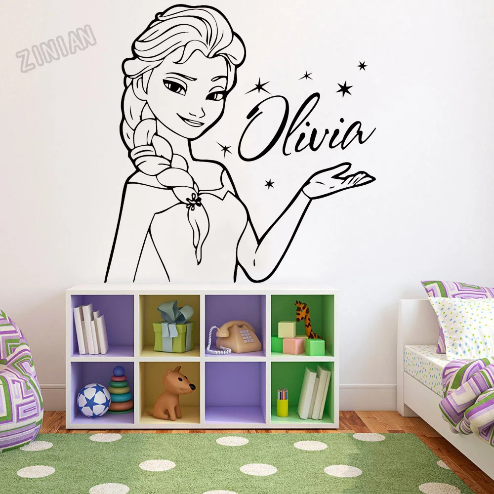 Baby Nach Name Wand Aufkleber Für Kinder Zimmer Prinzessin Vinyl Wand  Aufkleber Decor Mädchen Schlafzimmer Berühmte Teenager Zimmer Wand Stickerd  y079 - AliExpress