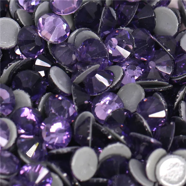 31Tanzanite AAA стразы 39 цветов Стразы с плоской задней частью стразы горячей фиксации для одежды кристаллы применение для платьев стекло DIY SS6-SS30 - Цвет: 31Tanzanite