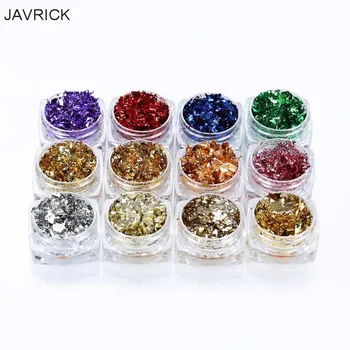 

12 Color Gold Silver Foil Paper Sequins Resin Mold Fillings Resin Jewelry Making