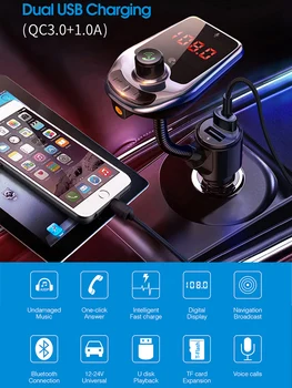 Led デジタル表示画面車の bluetooth MP3 12 v/24 v ロスレス MP3 音楽デュアル usb 高速充電 MP3 車の充電器電子