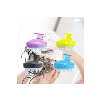 

Silicone Hair Shampoo Brush Comb Massager Cleaning Head For Hair Growth And Danruff Treatment Body Washing Shower