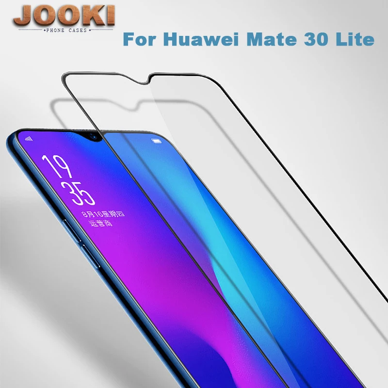 

2 Pack 100% Tempered Glass Film Screen Protector New For Huawei Mate 30 Lite Tempered Glass Screen Protector Full Protection