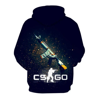 19 осень новая мужская Толстовка забавная игра CS GO 3D печать Толстовка Мужская Уличная толстовка мужская и женская хип-хоп пуловер большой размер Одежда