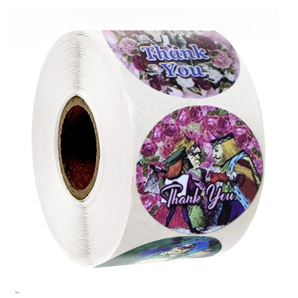 

500 Pcs Thank You Stickers Seal Labels Gothic Style for Shopping Small Shop Local Handmade sticker Packing box labels stickerbox
