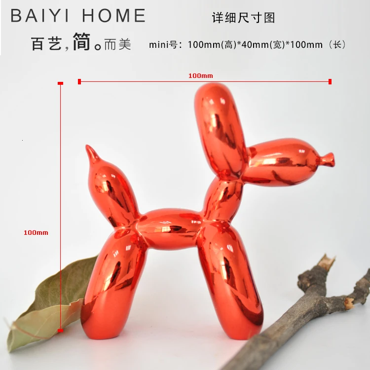 Modern Jeff Koons Balloon Dogs Sculptures Household Adornment Art Resin Craft Sculpture Art For Statue Home Decoration