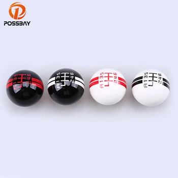 

POSSBAY Car Styling Red/White/Black Gear Stick Shift Knob Head Handle Cover 5/6 Speed Universal For Cars Interior Decoration