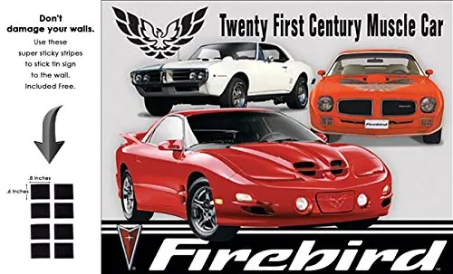 Firebird Shop72-Distrssed оловянный знак Шелби-американская мышечная металлическая вывеска плакат вывеска для гаража-с липкими полосками без повреждений стен - Цвет: Firebird
