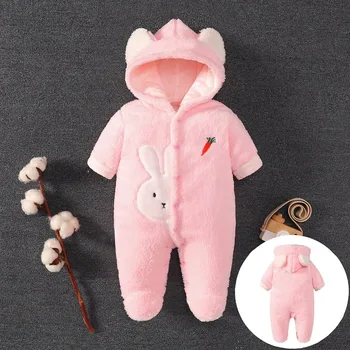 

Baby Romper Autumn Winter Cotton Baby Boys Clothes Hooded Warm Newborn Jumpsuit For Girls Overalls Unisex Baby Clothes 0 3 Month