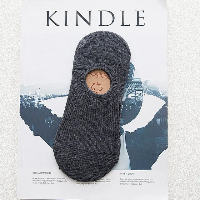 Dark grey 1 пара женских летних невидимых коротких носков Нескользящие силиконовые короткие носки-башмачки носки-тапочки для женщин, девушек - Цвет: Dark grey