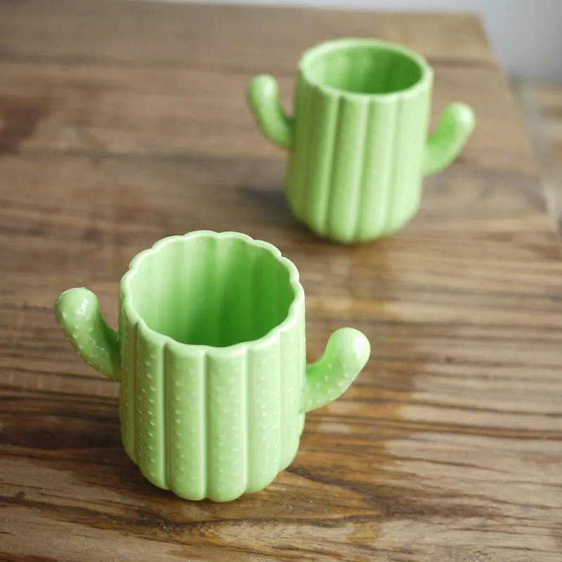 Керамическая трава зеленая Gainy форма Cutesy кружка в форме кактуса/чашка/чашки для пудинга