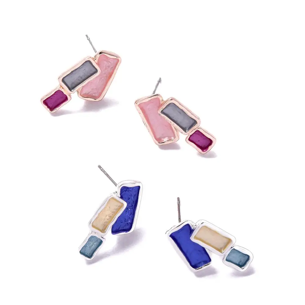 Женские корейские серьги гвоздики Cring Coco классические простые геометрические