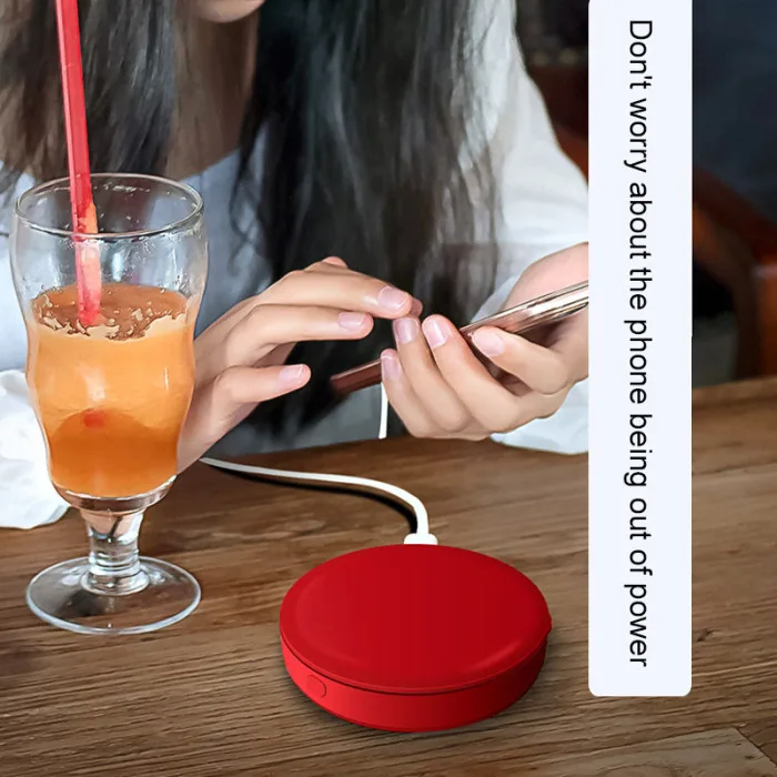 Travel Makeup Mirror 5X/1X Magnification Mirror with LED Lights USB Rechargeable Mini Mirrors JS11