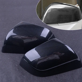

beler 2pcs ABS Side Wing Rearview Mirror Cover Cap Housing Black Carbon Fiber Texture Fit For Tesla Model 3 2017 2018 2019