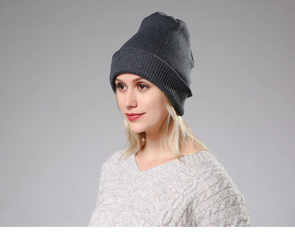 [Rancyword] женские шапки из кроличьей шерсти, зимние шапки для женщин, повседневные осенние вязаные шапочки для девочек, новая мода, высокое качество