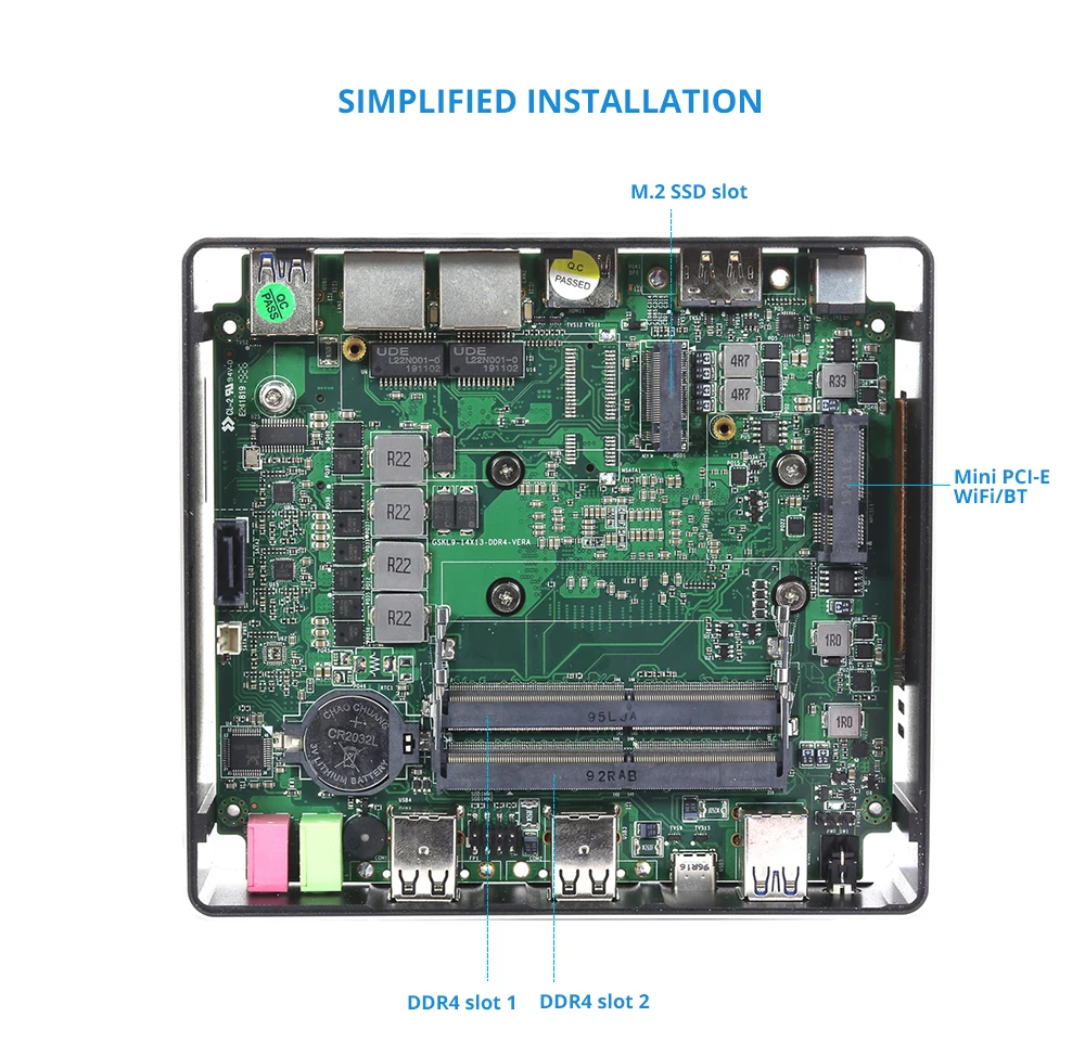 XCY новейший мини-ПК 2* DDR4 ram Core i7 8650U 7500U i5 8250U 7200U i3 7020U M.2 4K UHD Bulti-in Wifi DP HDMI Dual LAN компьютер