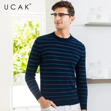 ^^Best Offers UCAK Brand Pure Merino Wool Sweater Men Casual Striped O-Neck Pullover Men Autumn Winter Warm Cashmere Sweaters Pull Homme U3073 ^^Best Offers UCAK Brand Pure Merino Wool Sweater Men Casual Striped O-Neck Pullover Men Autumn Winter Warm Cashmere Sweaters Pull Homme U3073