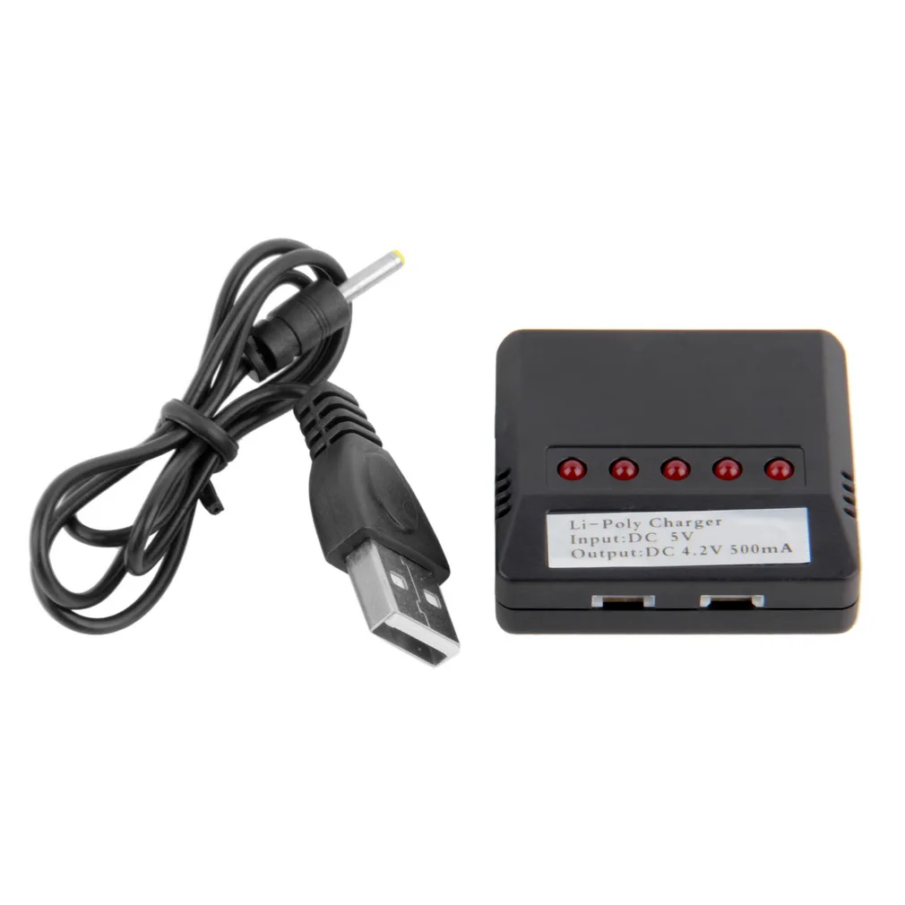 1 шт. Мини 5 Порт Lipo батарея USB зарядное устройство для Syma X5C Hubsan H107 Wltoys Радиоуправляемый НЛО Квадрокоптер вертолет