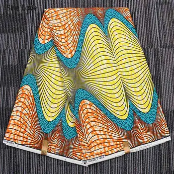 

She Love 1Yard African Polyester Wax Print Fabric Irregular Flower Pattern Real Wax Fabric For Party Dress Making Materials