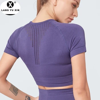 

New Classic-Fit Short-Sleeve Crewneck T-Shirt Rashguard Sport Women's Cool Performance V-Neck Scoopneck Swing Tee