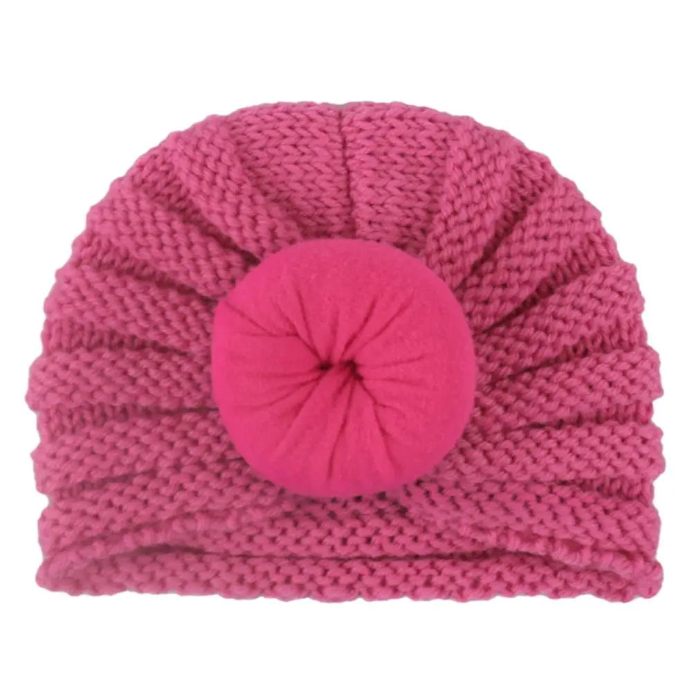 Hot Pink Детская шляпа с помпоном 10 см; модная бархатная шапка для девочек и мальчиков; модные шапки; милая шапка;#3N04 - Цвет: Hot Pink