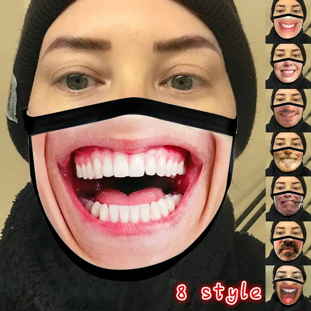 Забавная Женская выхлопная Солнцезащитная маска для лица моющаяся дышащая