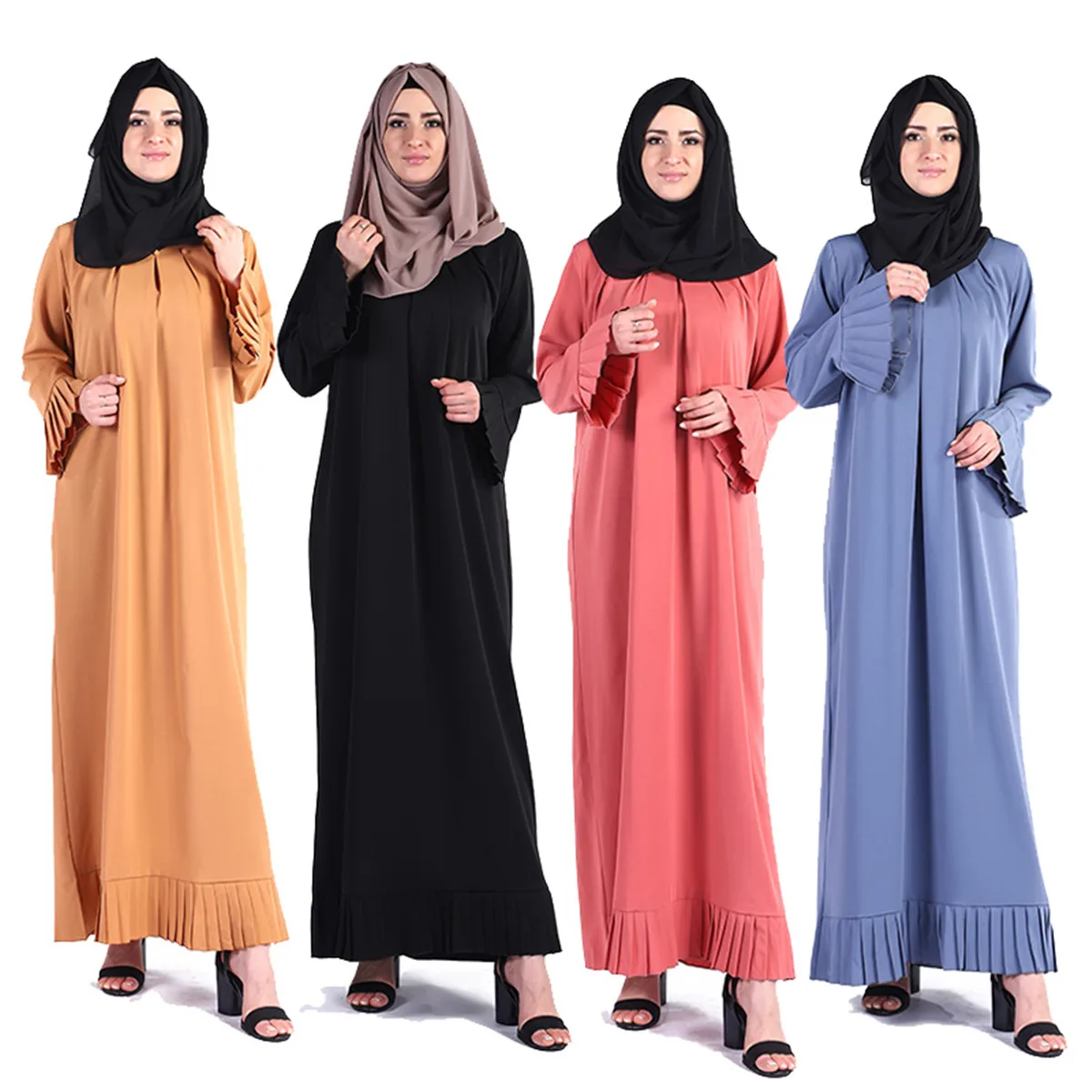 2019 горячая Распродажа abaya Дубай женские мусульманские платья свободный однотонный халат одежда абайя исламский, Арабский Кафтан Дубайский