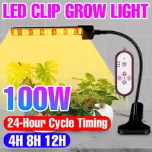 

LED Grow Lamp Full Spectrum Desktop Clip Phyto Lamps LED Hydroponic Lighting Fitolampy With Control For Plants For Greenhouse
