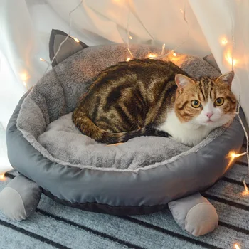 

Plush Cat Bed House for Cats Products for Pets Sofa Cama Gato Cat Cushion Round Beds for Cats Kitten Mat Dog Bed House Kennel