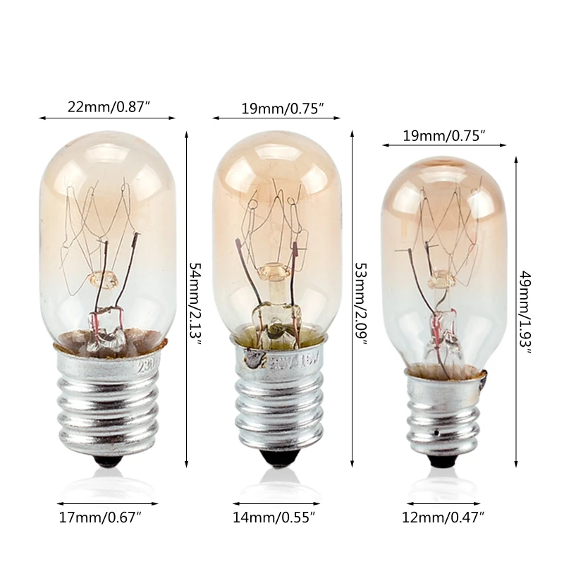 15W Microwave Light Bulb E12 E14 for Repairing Home Appliances Coffee MakerBread Maker Easy to Use Durable D07 21