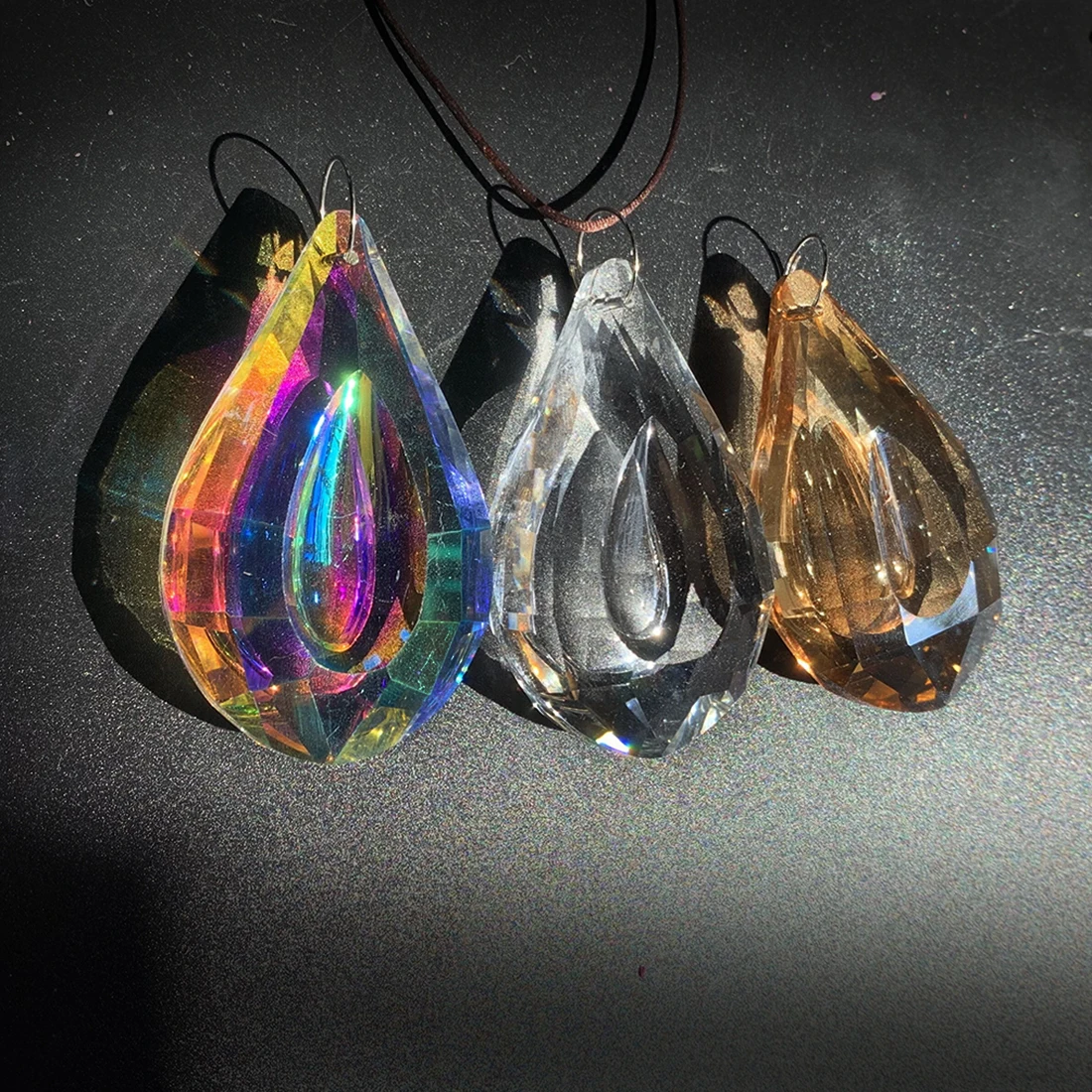 H& D хрустальная люстра призмы 3 шт. Кристалл Suncatcher Радуга производитель украшения дома свадебные украшения, аксессуары(76 мм Loquat